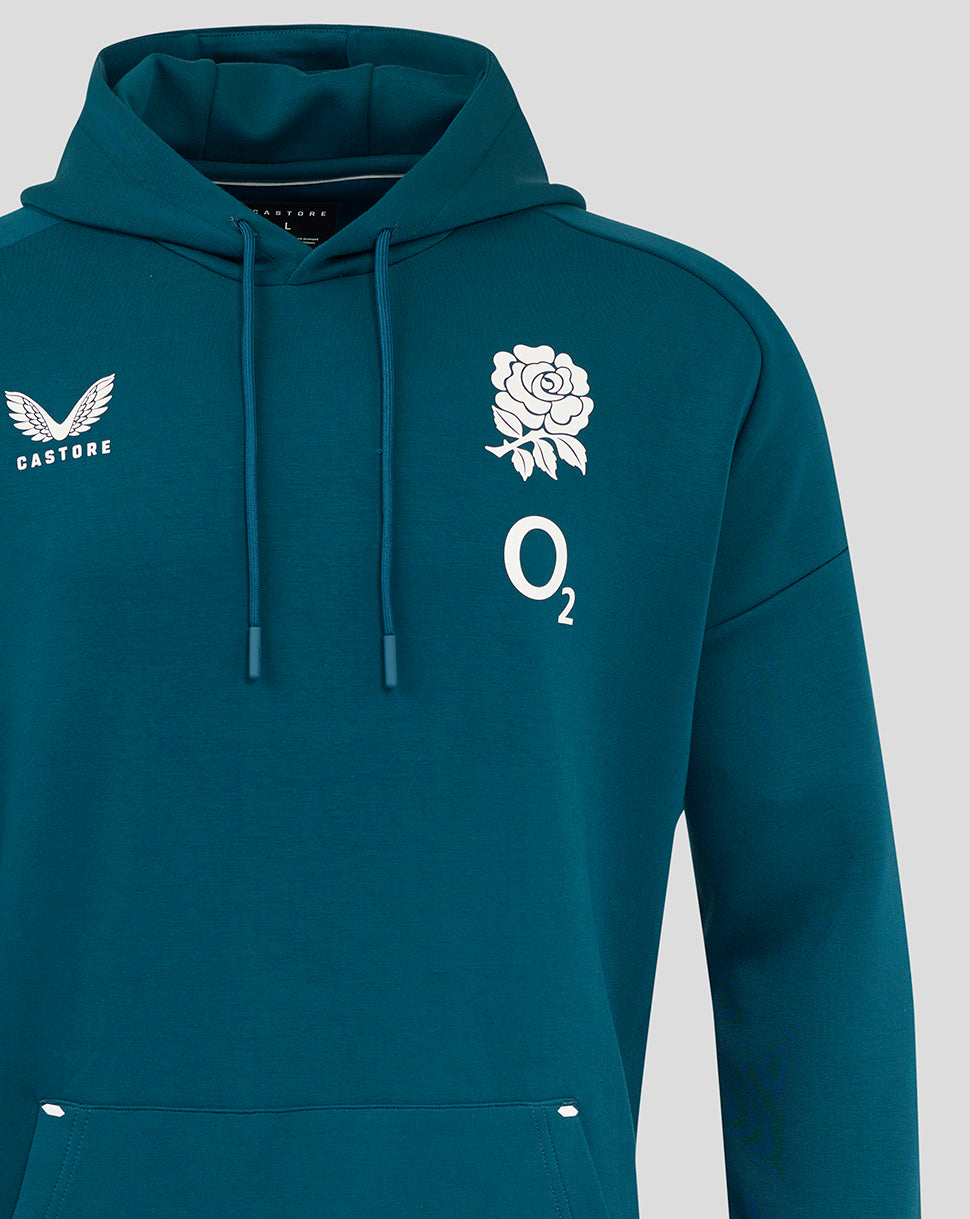 England Rugby Men's Travel Overhead Hoodie O2 - Reflecting Pond - Reflecting Pond