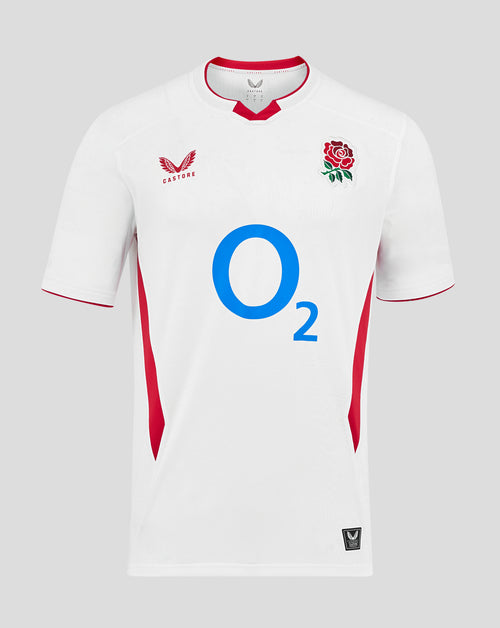 Men’s England Rugby 25/26 Home Short Sleeve Shirt – Brilliant White