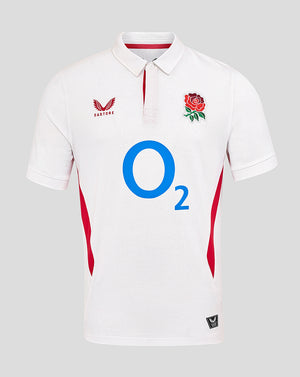 Men’s England Rugby 25/26 Home Classic Short Sleeve Shirt – Brilliant White