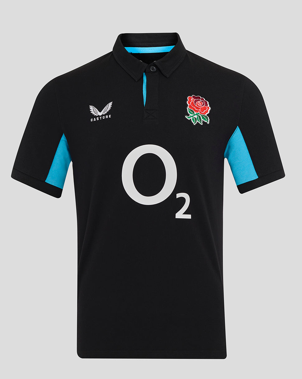 Men’s England Rugby Alternate Classic Short Sleeve Shirt – Caviar - Caviar/Swim Cap