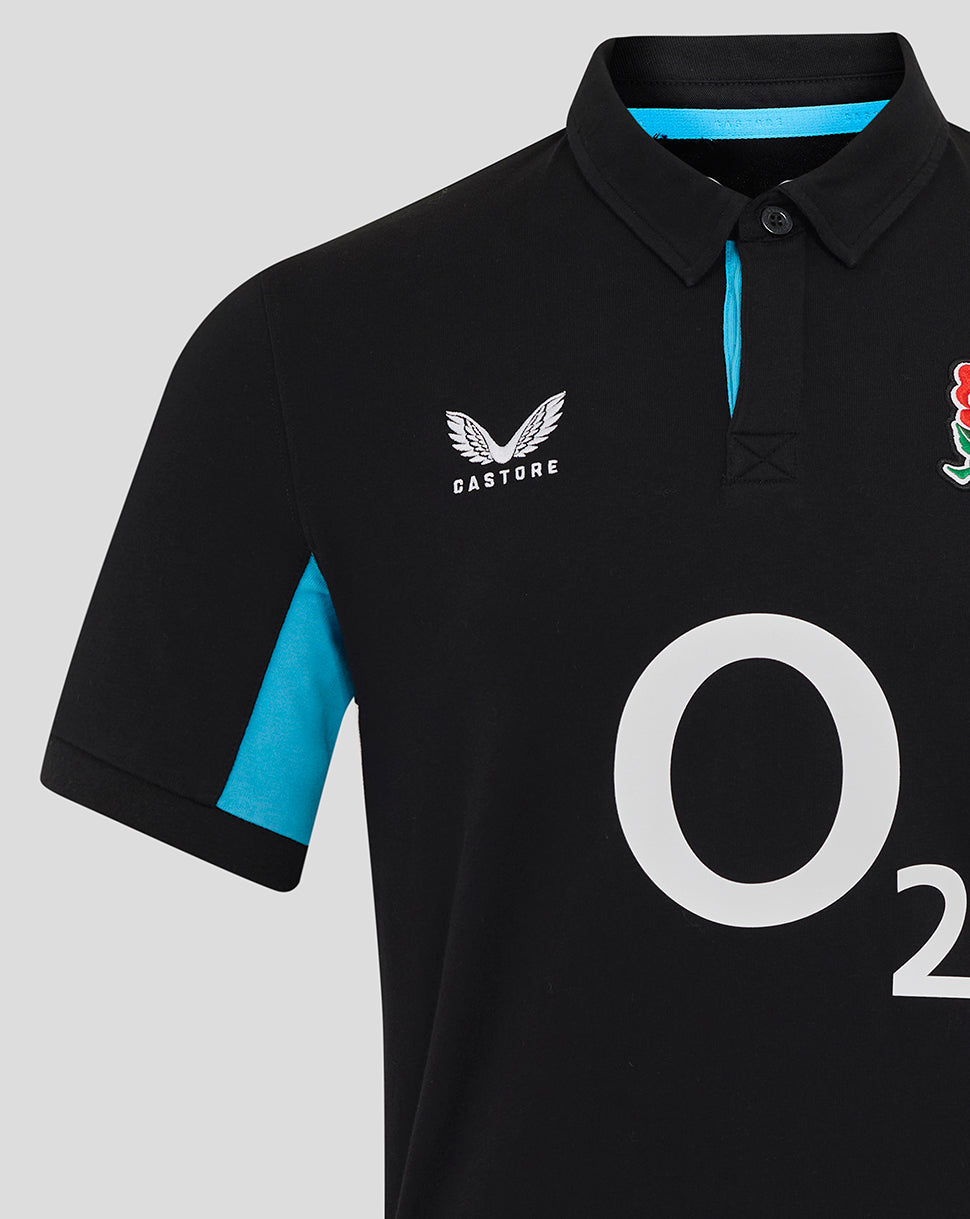 Men’s England Rugby Alternate Classic Short Sleeve Shirt – Caviar - Caviar/Swim Cap