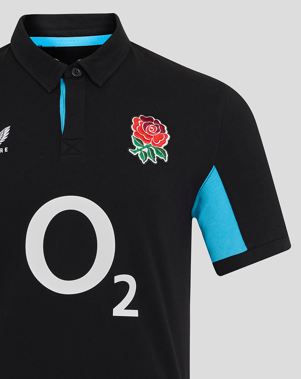 Men’s England Rugby Alternate Classic Short Sleeve Shirt – Caviar - Caviar/Swim Cap