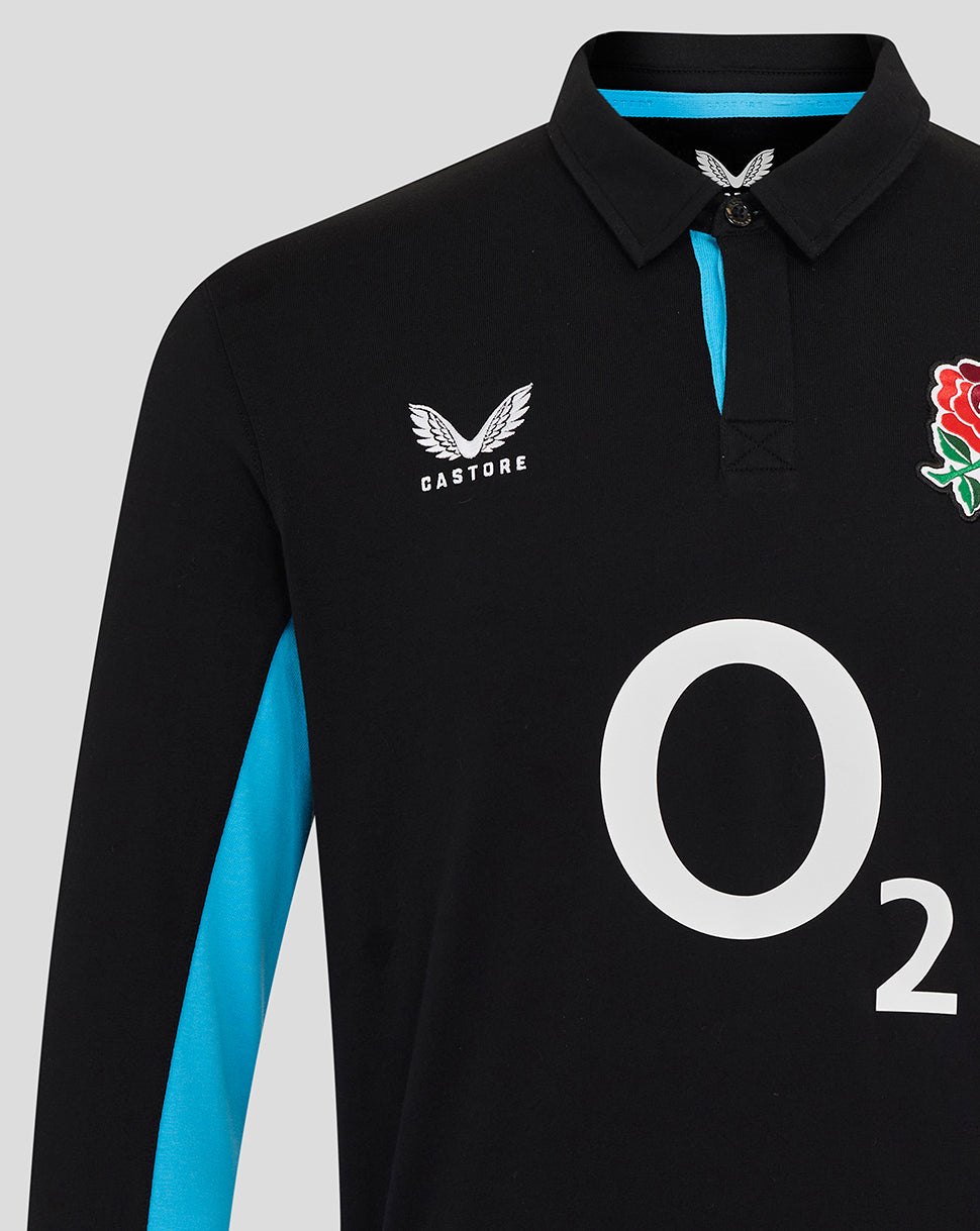 Men’s England Rugby Alternate Classic Long Sleeve Shirt – Caviar - Caviar/Swim Cap