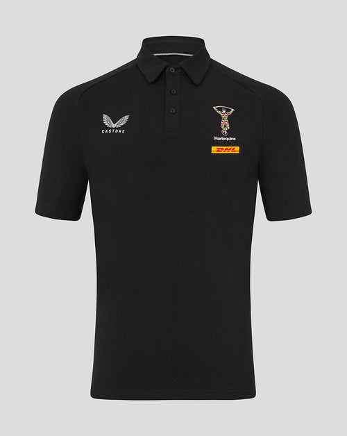 Harlequins Men's 25/26 Travel Polo Shirt