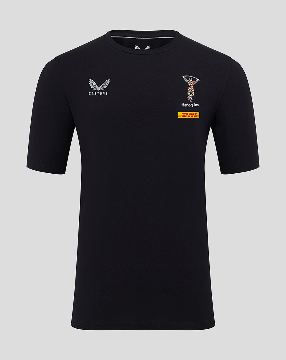 Harlequins Men's 25/26 Travel Tee - Caviar