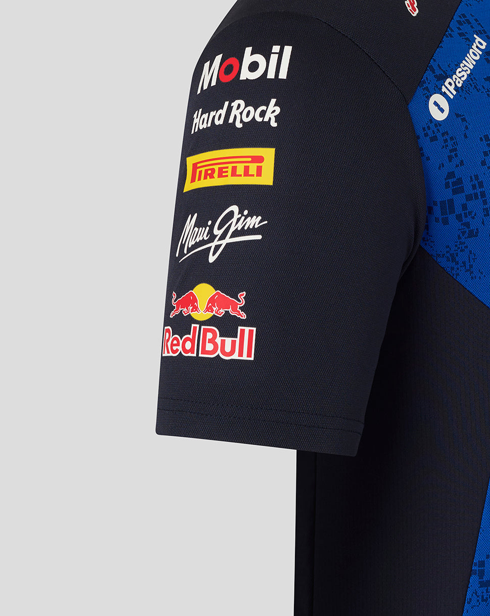 Camiseta Oracle Red Bull Racing Hombre Teamline Set Up – Cielo nocturno / Surf the Web - Night Sky/Surf The Web