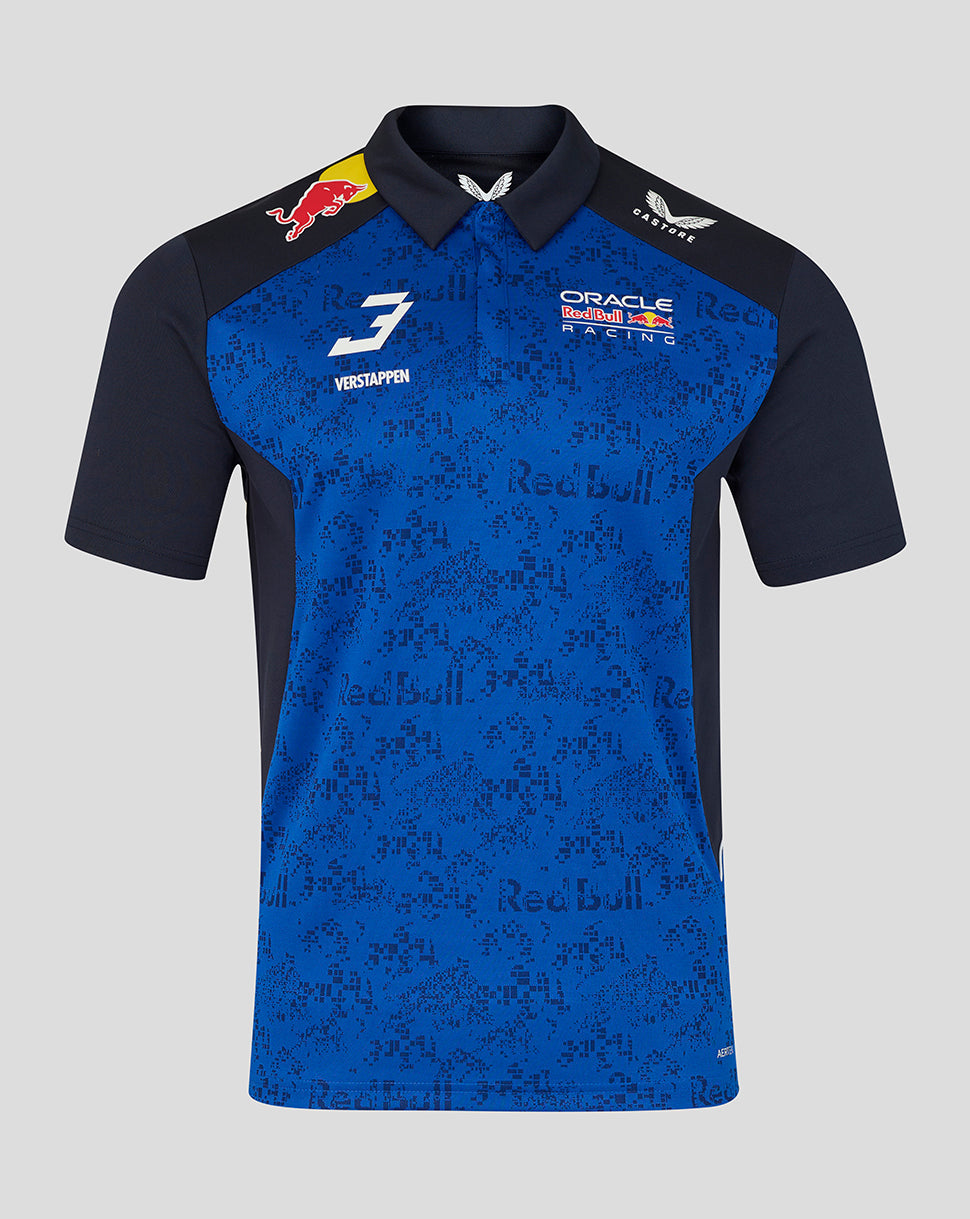 Polo Oracle Red Bull Racing Hombre Driver Max Verstappen – Cielo nocturno / Surf the Web - Night Sky/Surf The Web