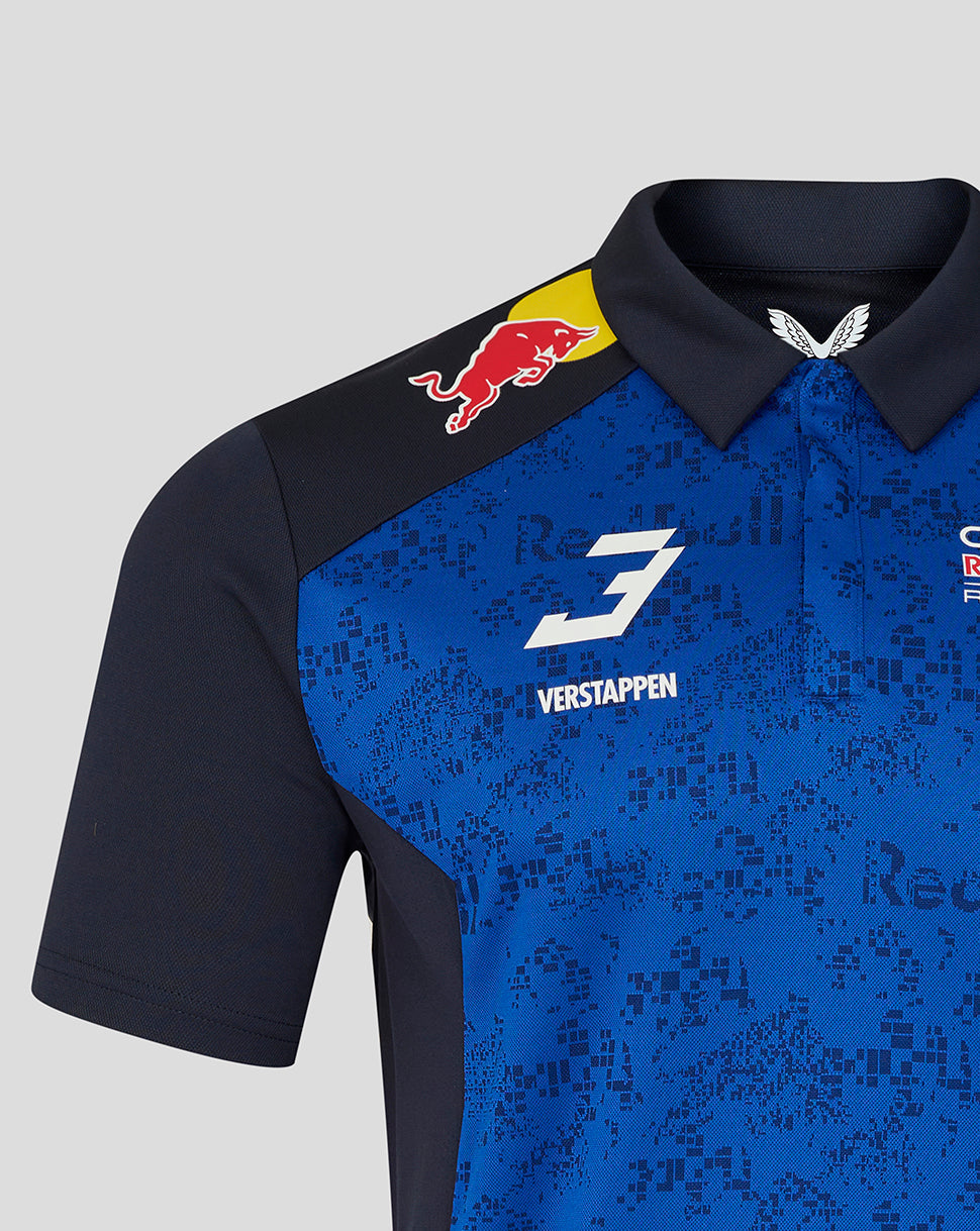 Polo Oracle Red Bull Racing Hombre Driver Max Verstappen – Cielo nocturno / Surf the Web - Night Sky/Surf The Web