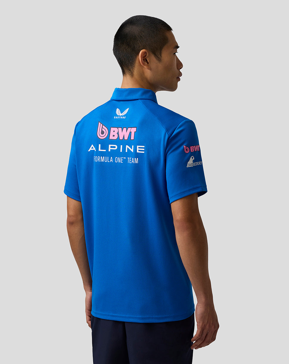 Official Men’s BWT Alpine Formula One Team Polo Shirt - Lapis Blue