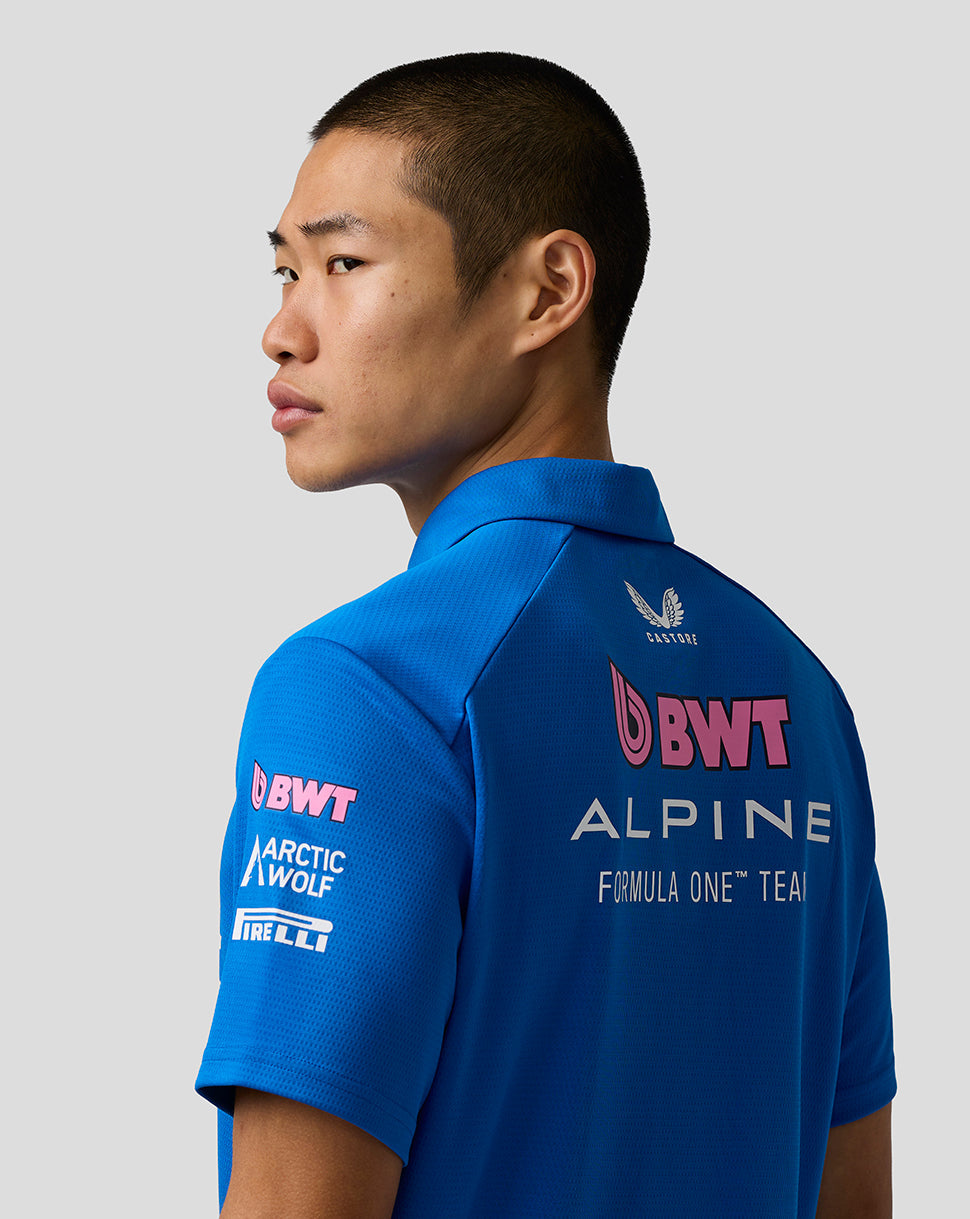 Official Men’s BWT Alpine Formula One Team Polo Shirt - Lapis Blue