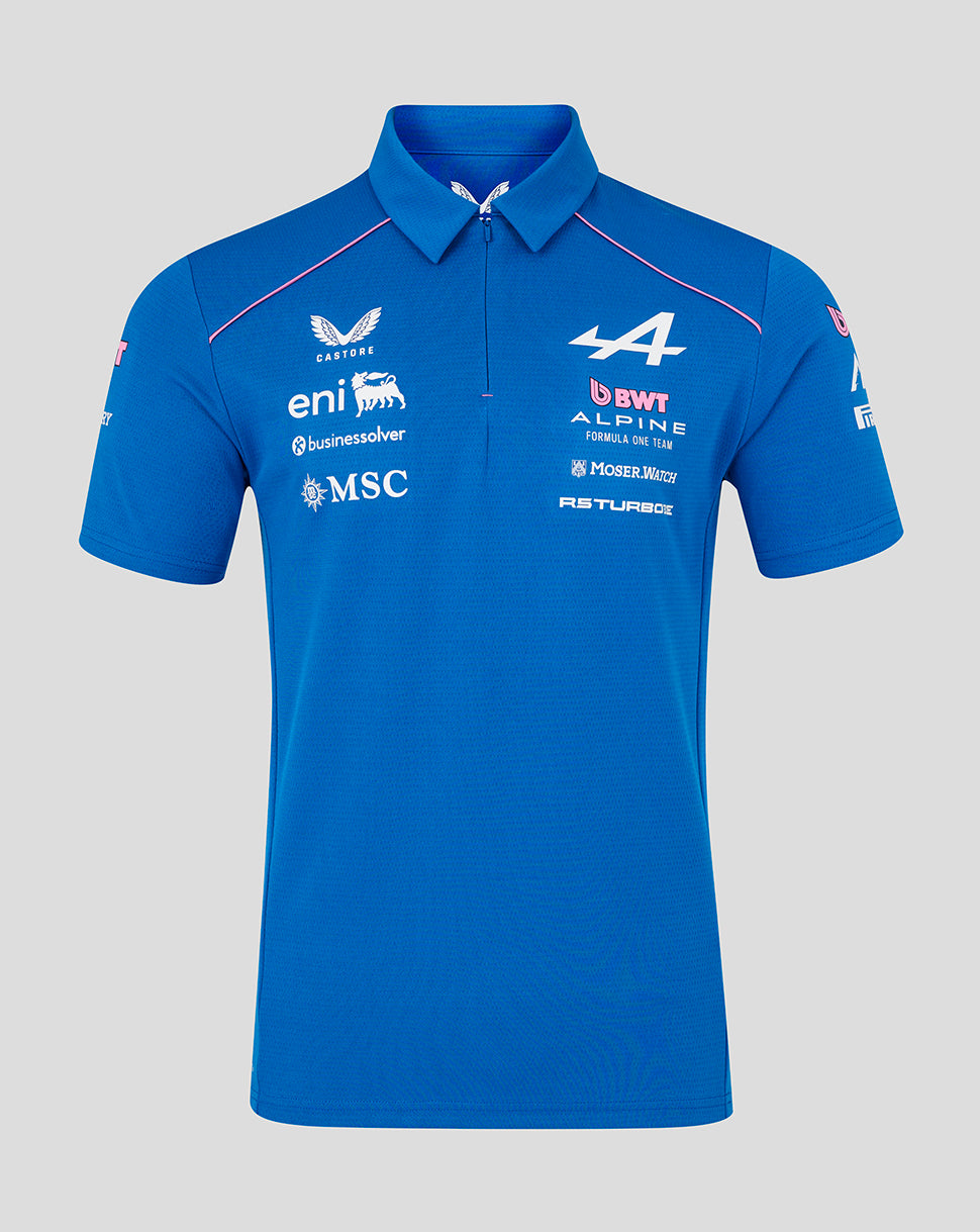 Official Men’s BWT Alpine Formula One Team Polo Shirt - Lapis Blue
