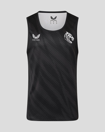 Leicester Tigers Men's 25/26 Vest Straight Back - Black