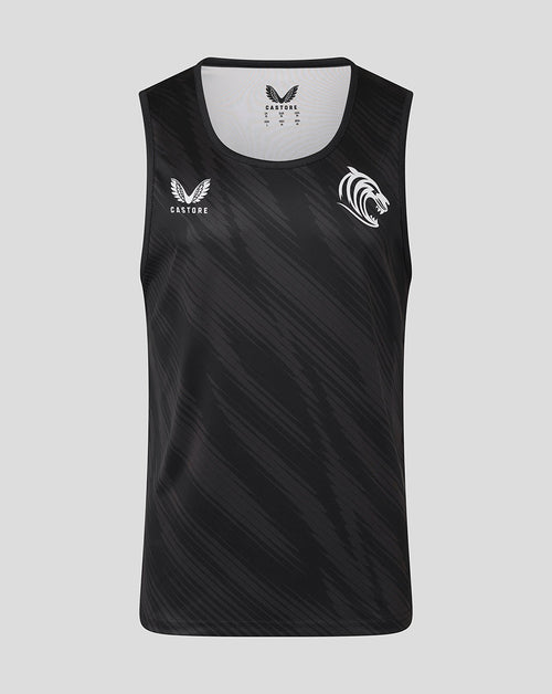 Leicester Tigers Men's 25/26 Vest Straight Back - Black