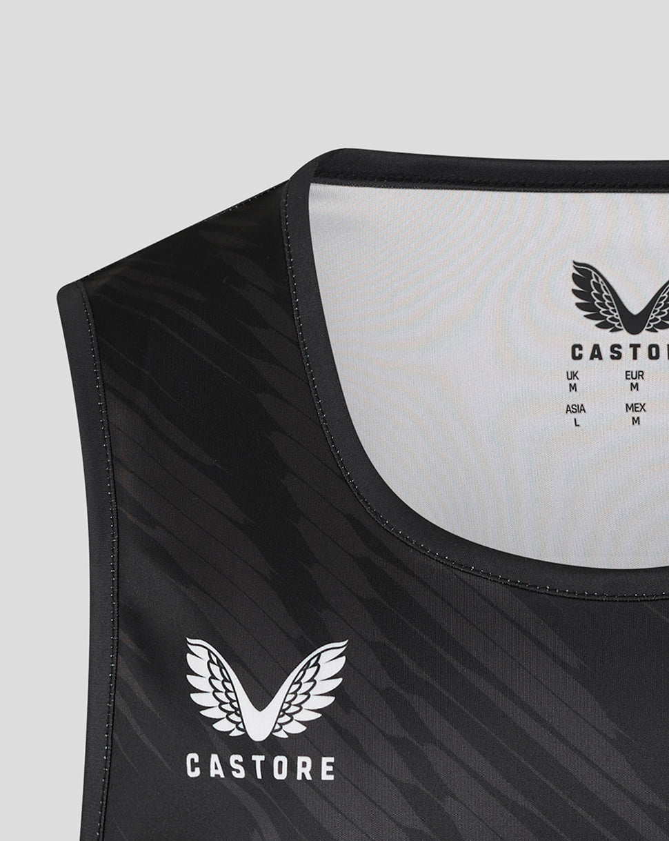 Leicester Tigers Men's 25/26 Vest Straight Back - Black