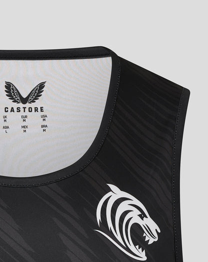 Leicester Tigers Men's 25/26 Vest Straight Back - Black