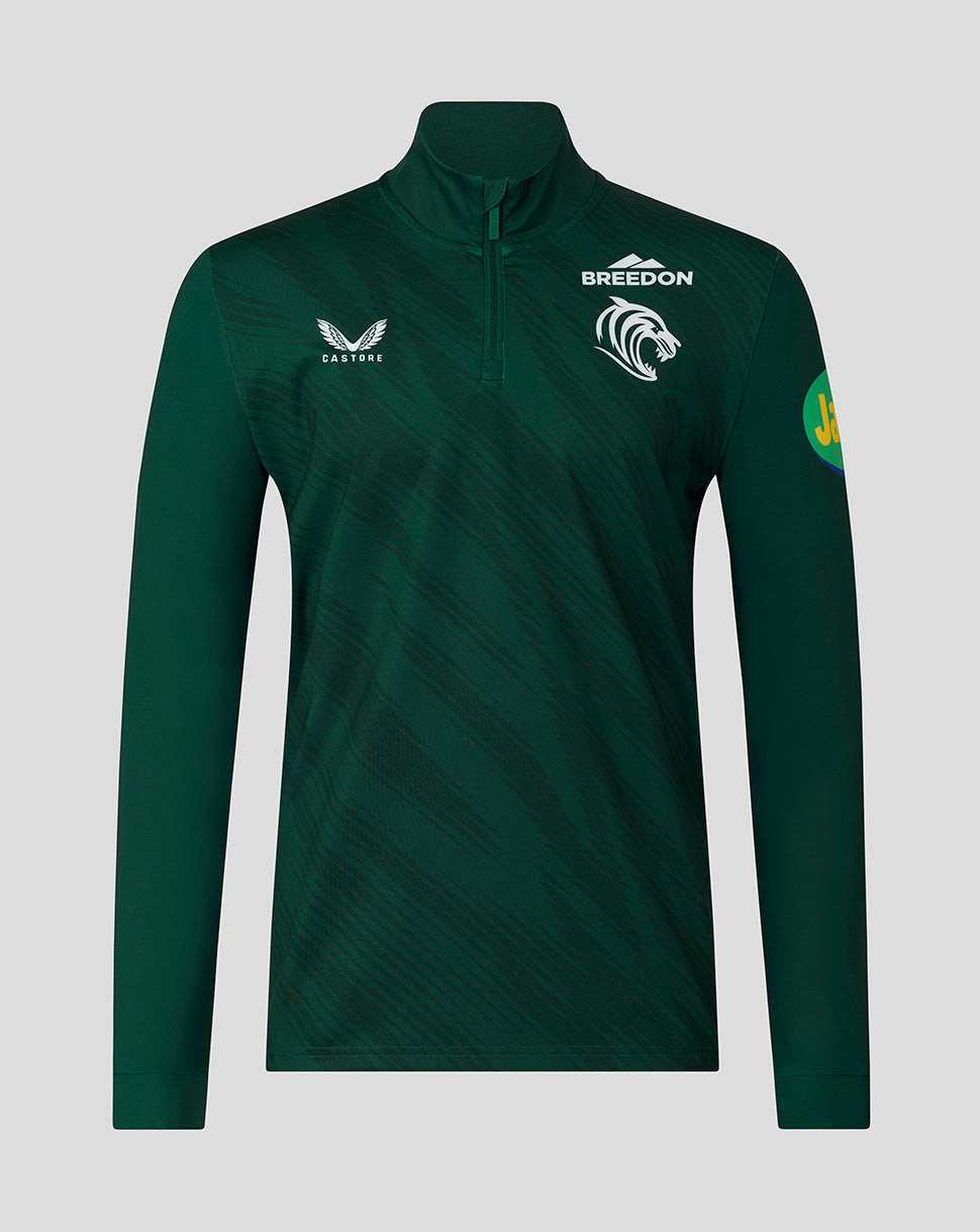 Leicester Tigers Men's 25/26 Training Quarter Zip - Dark Green