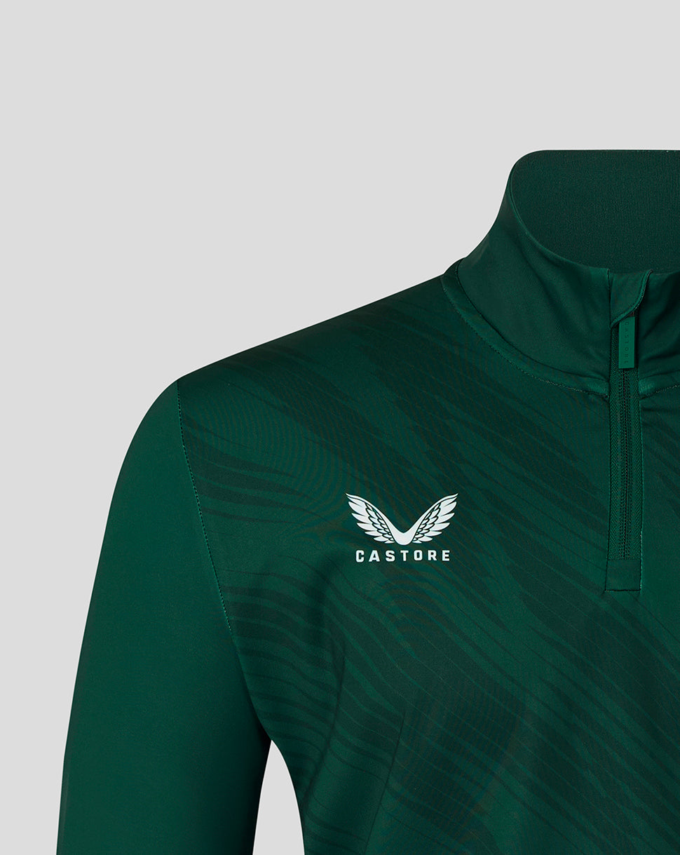 Leicester Tigers Men's 25/26 Training Quarter Zip - Dark Green - Dark Green