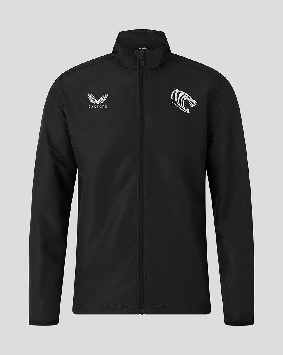 Leicester Tigers Men's 25/26 Woven Pre Match Jacket - Black