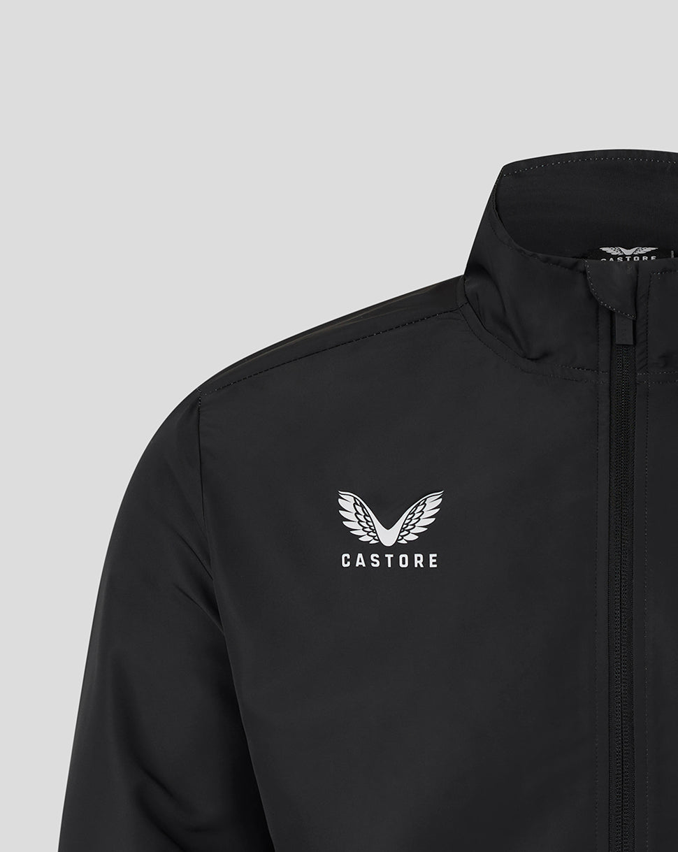 Leicester Tigers Men's 25/26 Woven Pre Match Jacket - Black - Black