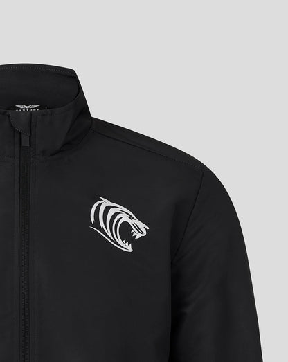 Leicester Tigers Men's 25/26 Woven Pre Match Jacket - Black