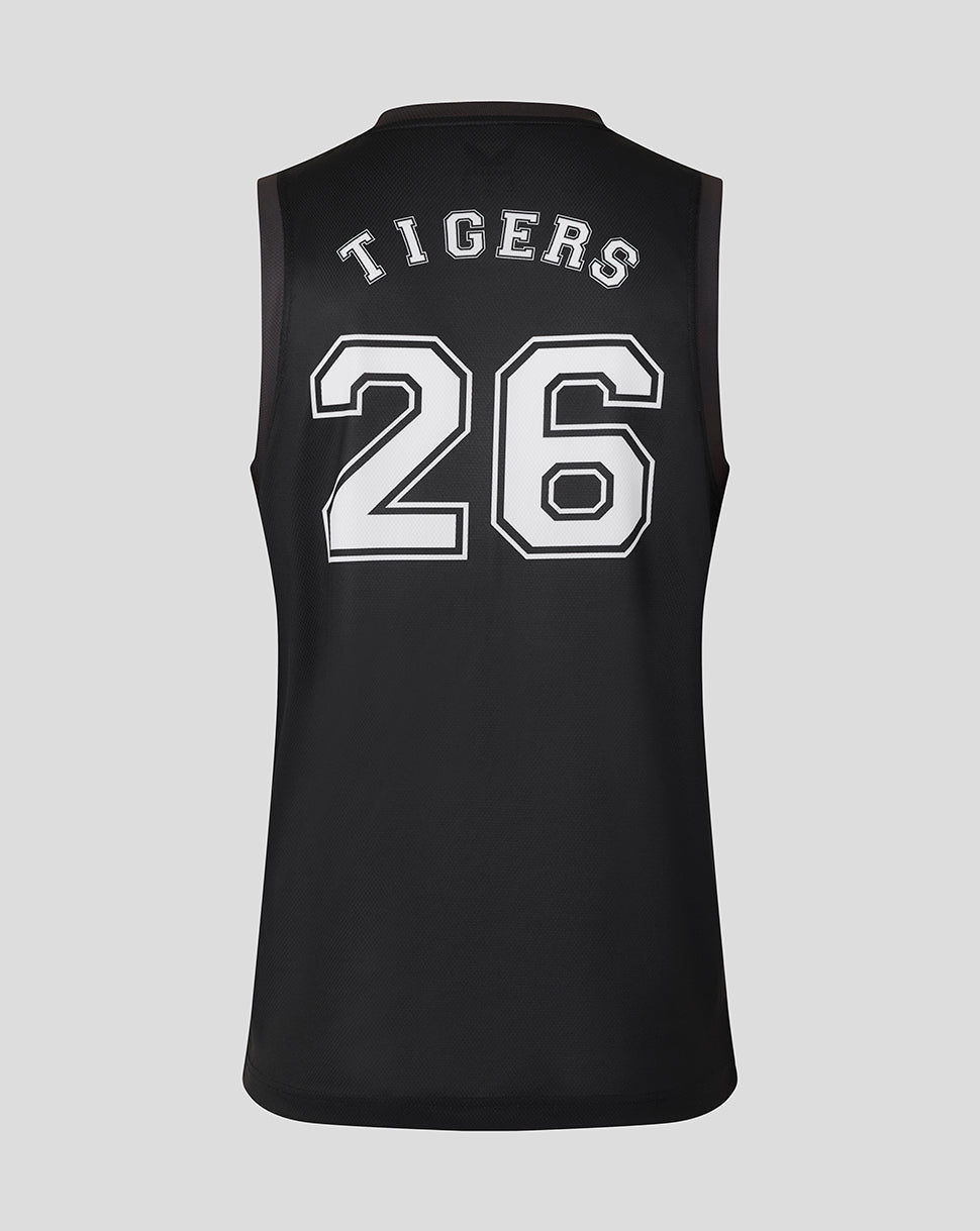 Leicester Tigers Men's 25/26 Training Basketball Vest - Black