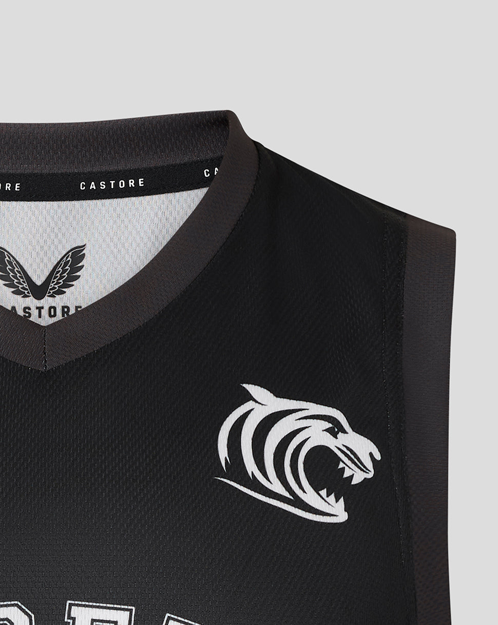 Leicester Tigers Men's 25/26 Training Basketball Vest - Black - Black