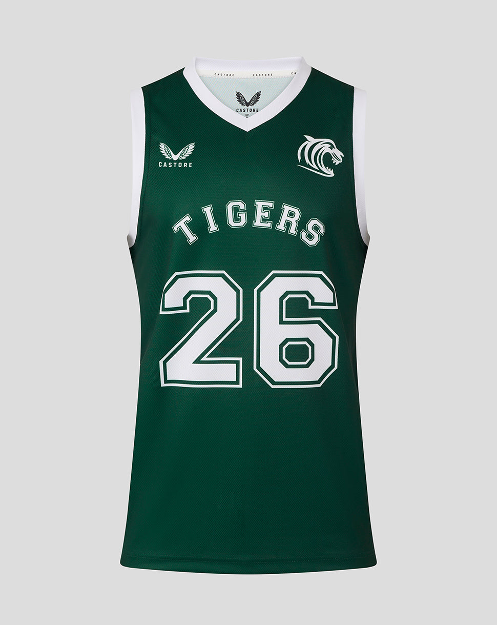 Leicester Tigers Men's 25/26 Training Basketball Vest  - Dark Green