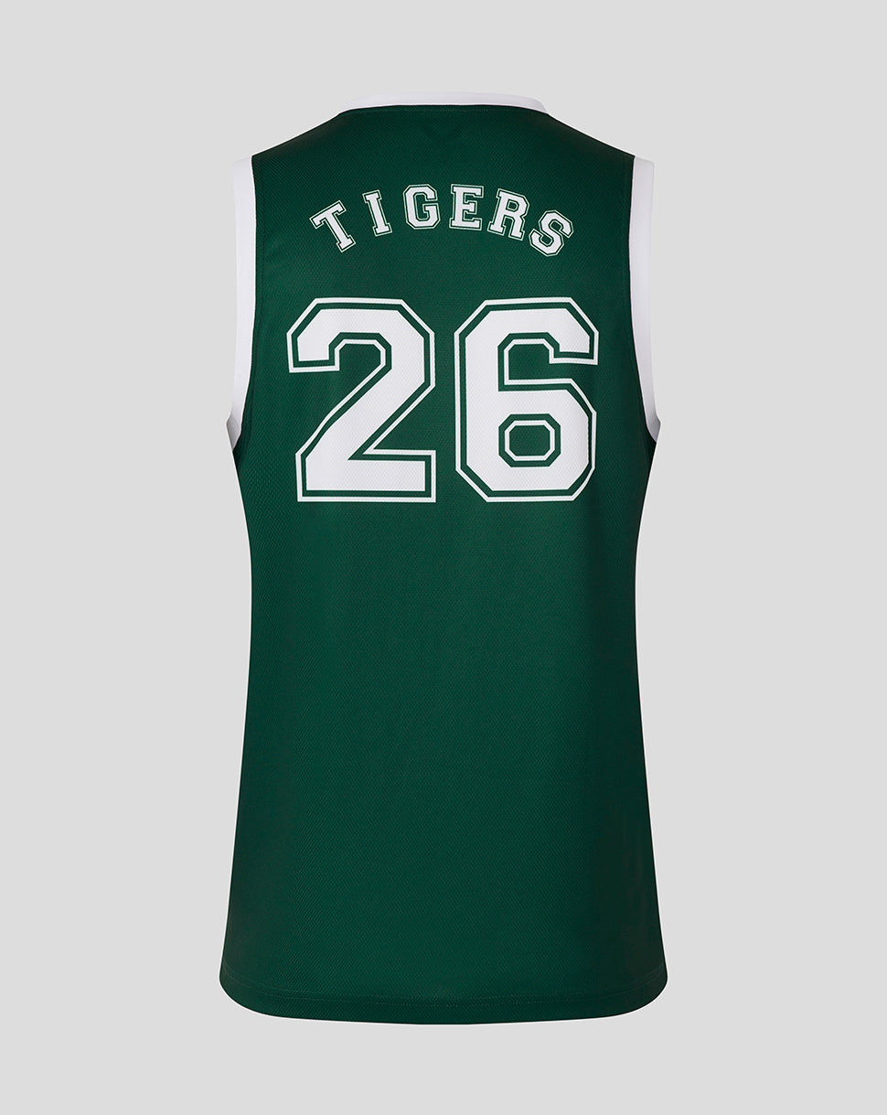 Leicester Tigers Men's 25/26 Training Basketball Vest  - Dark Green - Dark Green