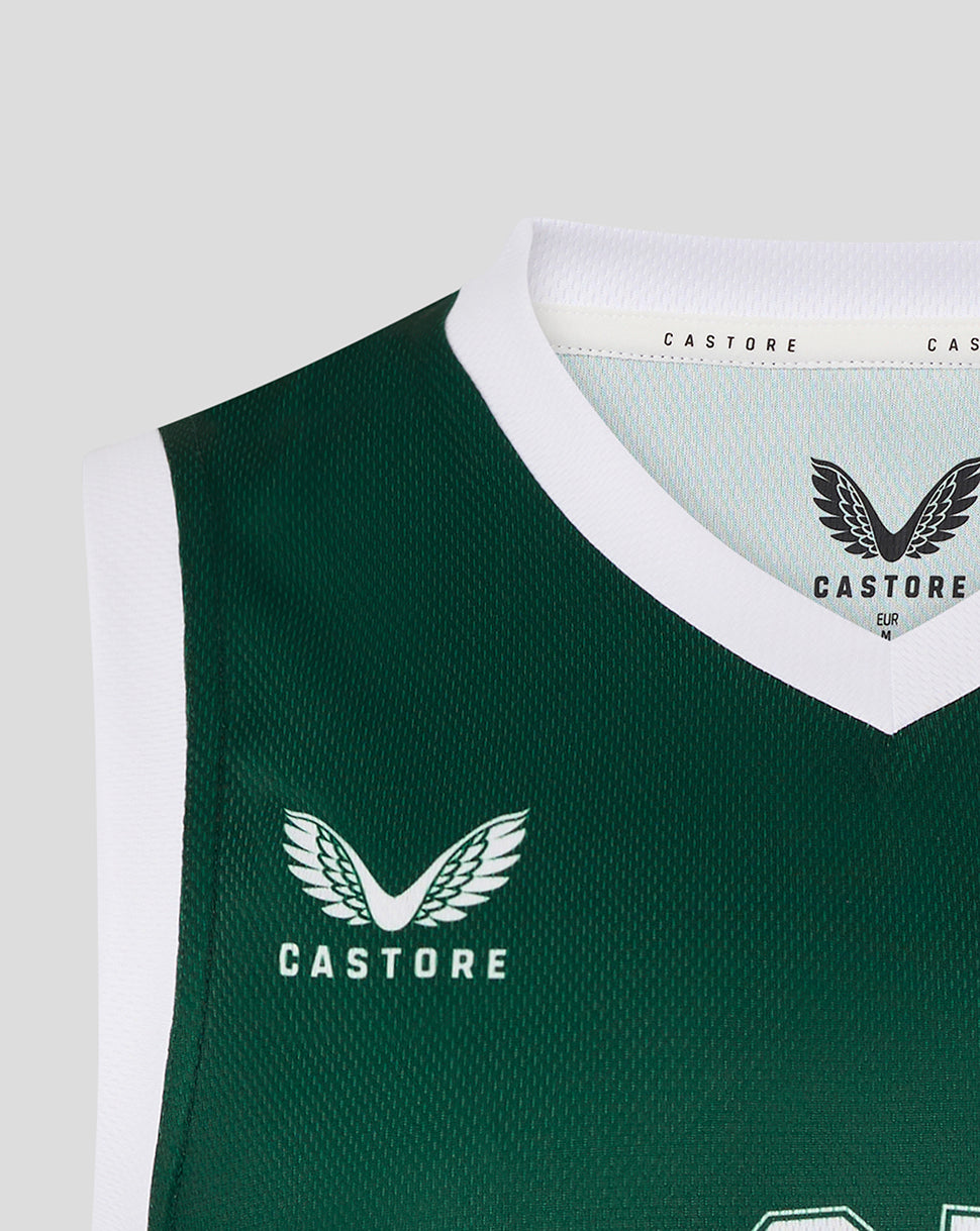 Leicester Tigers Men's 25/26 Training Basketball Vest  - Dark Green - Dark Green