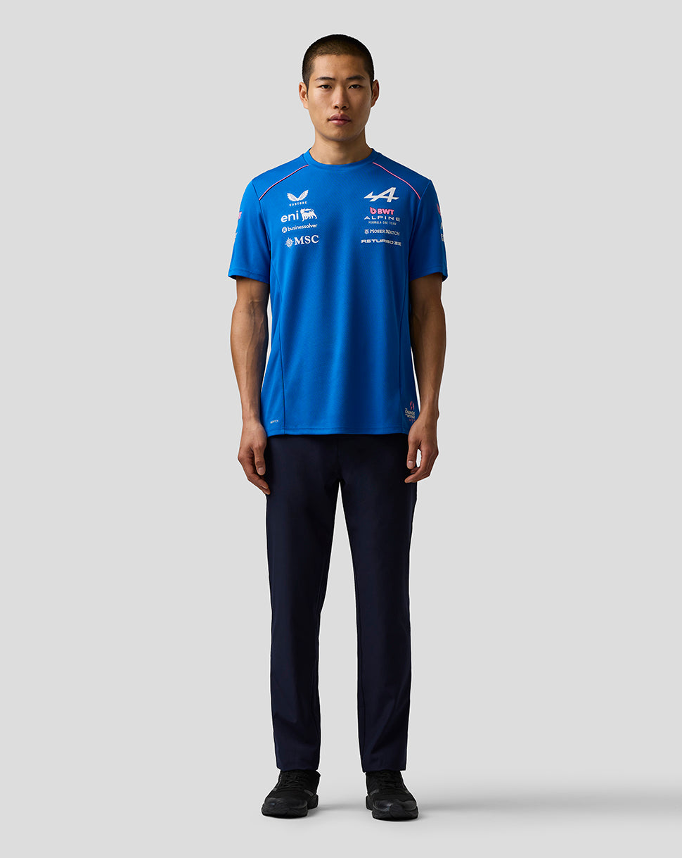 BWT Alpine Formula One Team Set Up Men's Official Personalised Set Shirt - Lapis Blue
