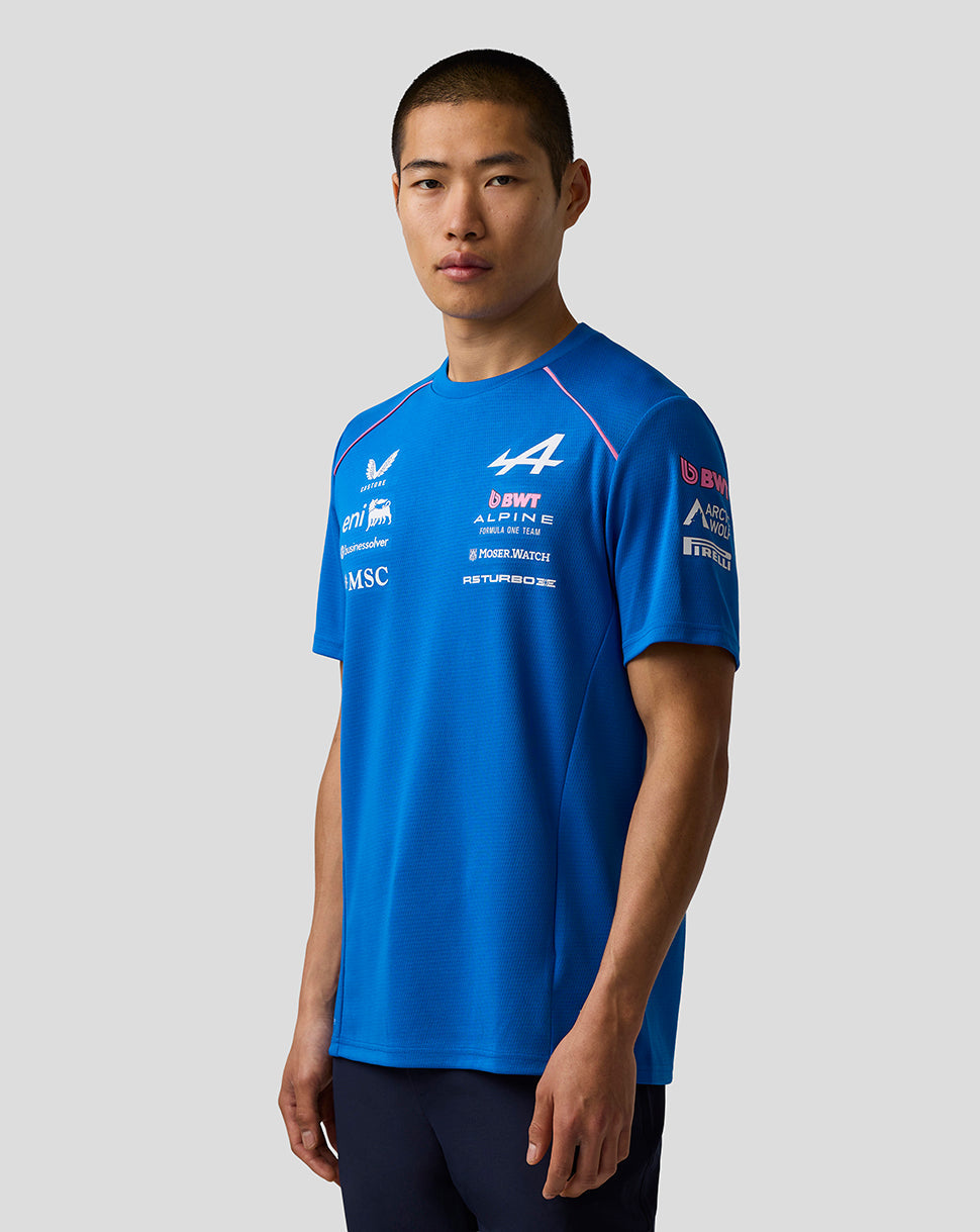 BWT Alpine Formula One Team Set Up Men's Official Personalised Set Shirt - Lapis Blue
