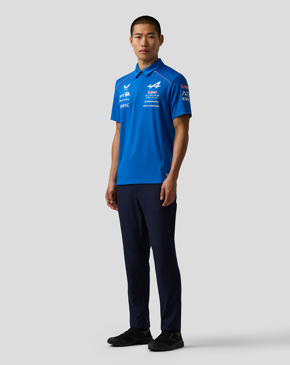 BWT Alpine Formula One Herren Official Personalised Poloshirt - Lapis Blue
