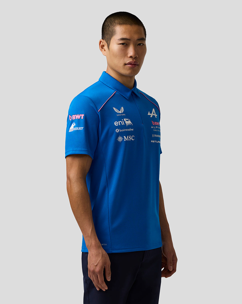 BWT Alpine Formula One Herren Official Personalised Poloshirt - Lapis Blue