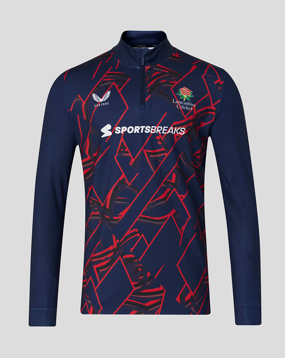 Lancashire Cricket Men's 26/27 Performance Quarter Zip - Peacoat - Peacoat