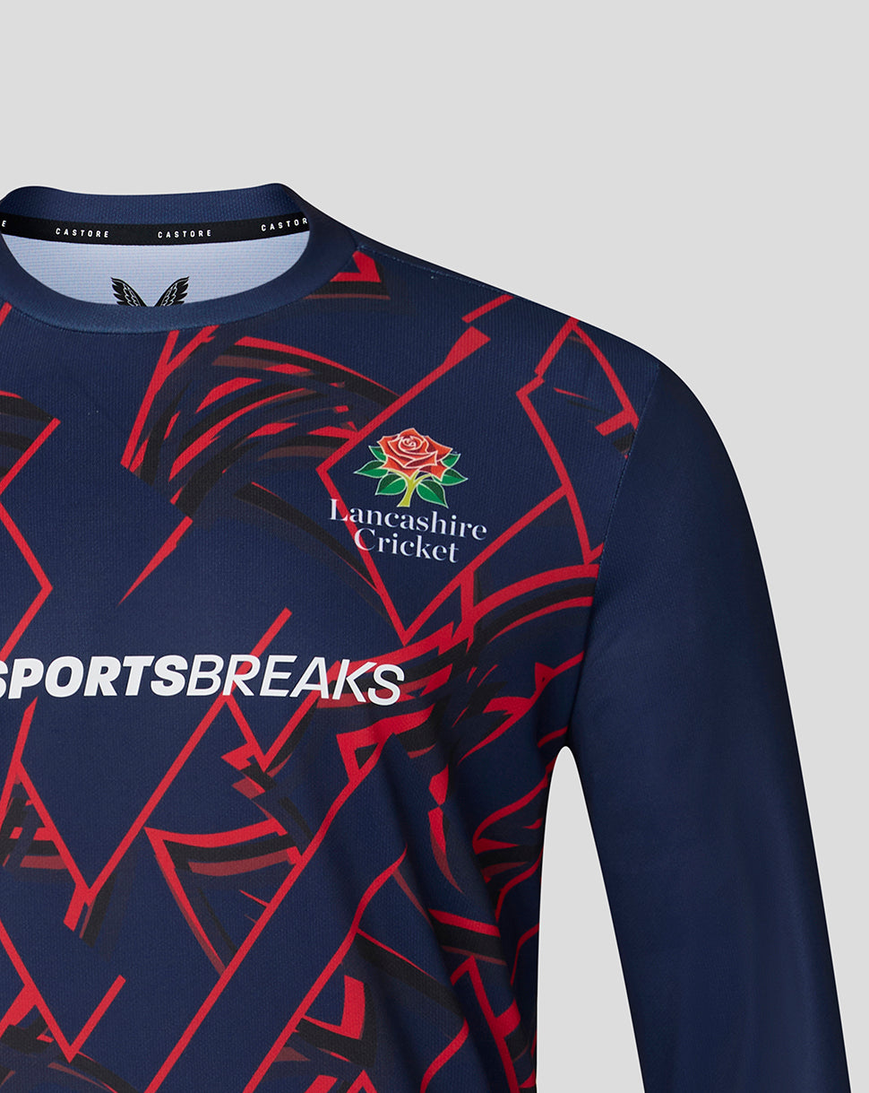 Lancashire Cricket Men's 26/27 Long Sleeve Performance T-Shirt - Peacoat - Peacoat
