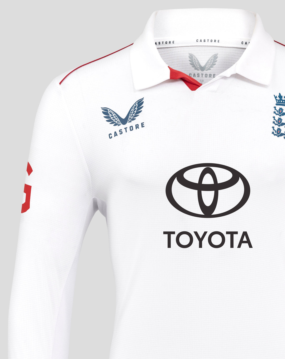 England Cricket Men's 26/27 Test Pro Long Sleeve Shirt - White