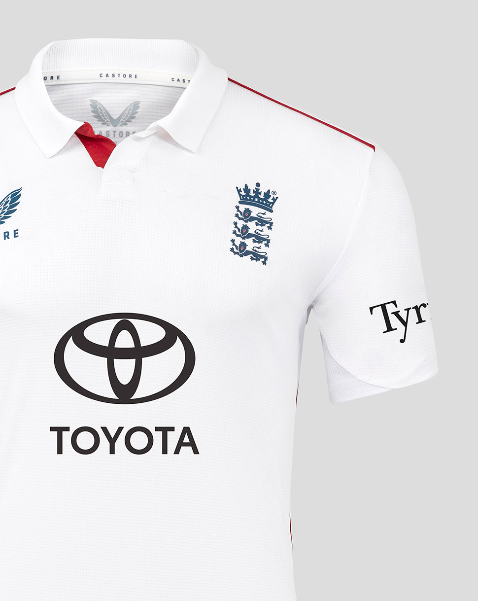 England Cricket Men's 26/27 Test Pro Short Sleeve Shirt