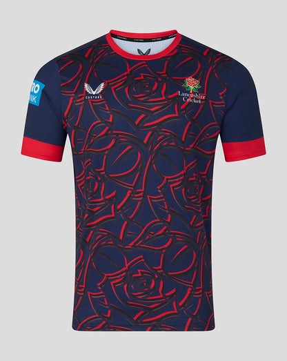Lancashire Cricket Men's 26/27 ODI Short Sleeve Jersey - Peacoat