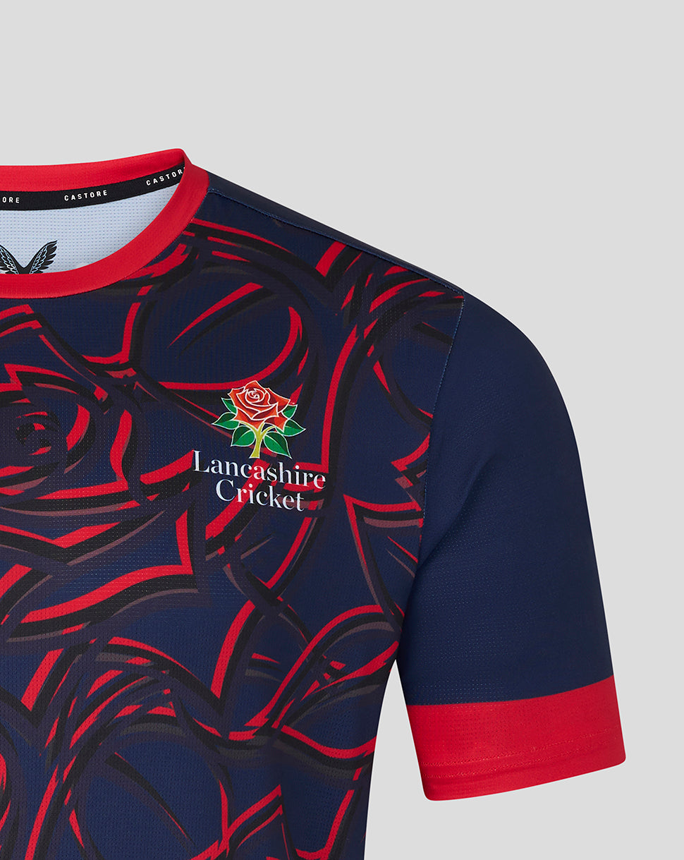 Lancashire Cricket Men's 26/27 ODI Short Sleeve Jersey - Peacoat - Peacoat