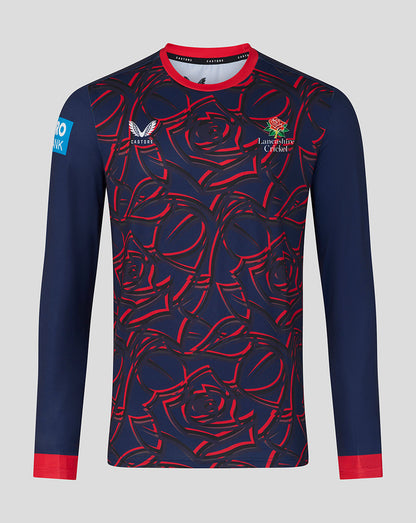 Lancashire Cricket Men's 26/27 ODI Long Sleeve Jersey - Peacoat