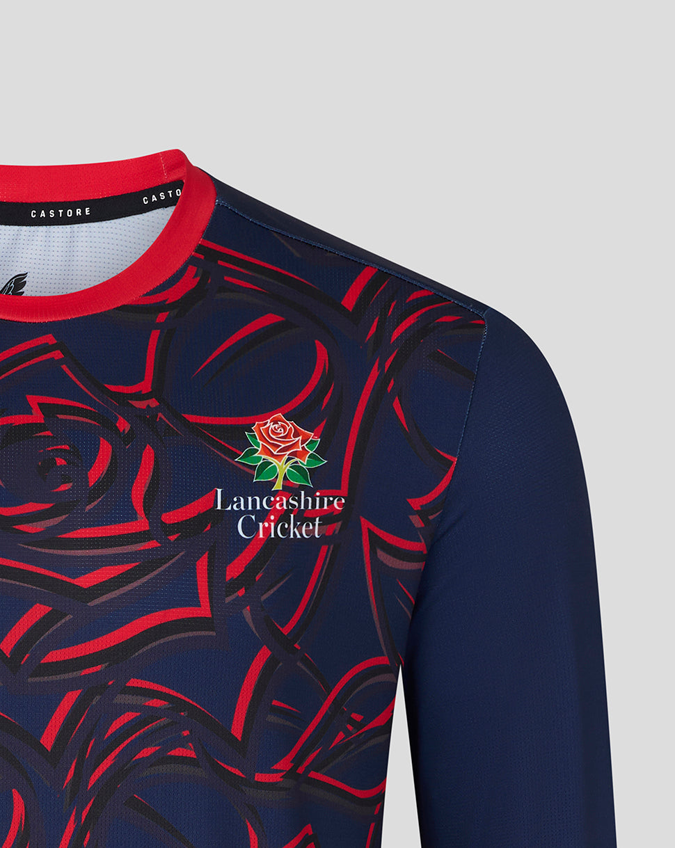 Lancashire Cricket Men's 26/27 ODI Long Sleeve Jersey - Peacoat