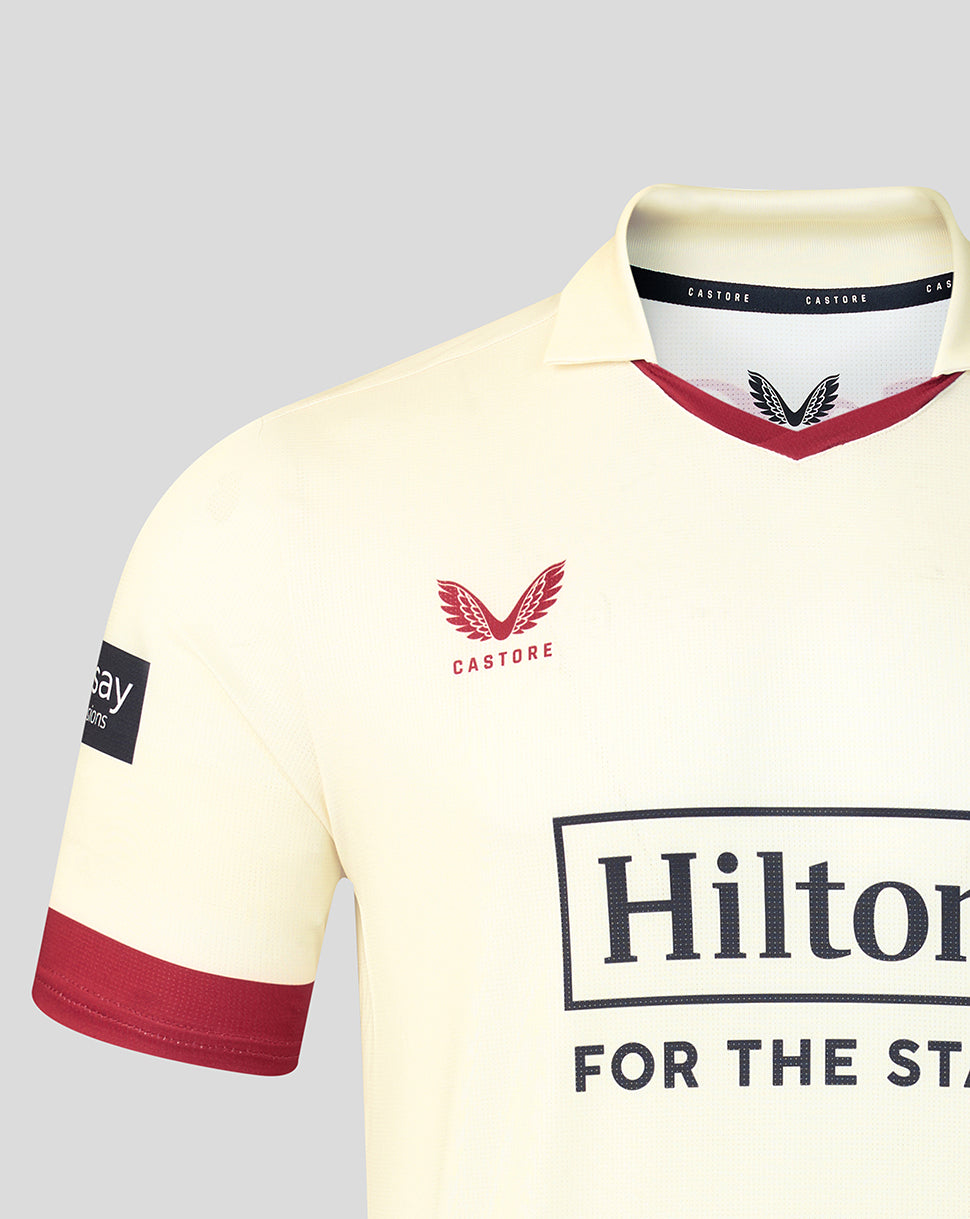Lancashire Cricket Men's 26/27 County Champs Short Sleeve Jersey - Cream