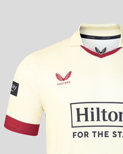 Lancashire Cricket Men's 26/27 County Champs Short Sleeve Jersey - Cream