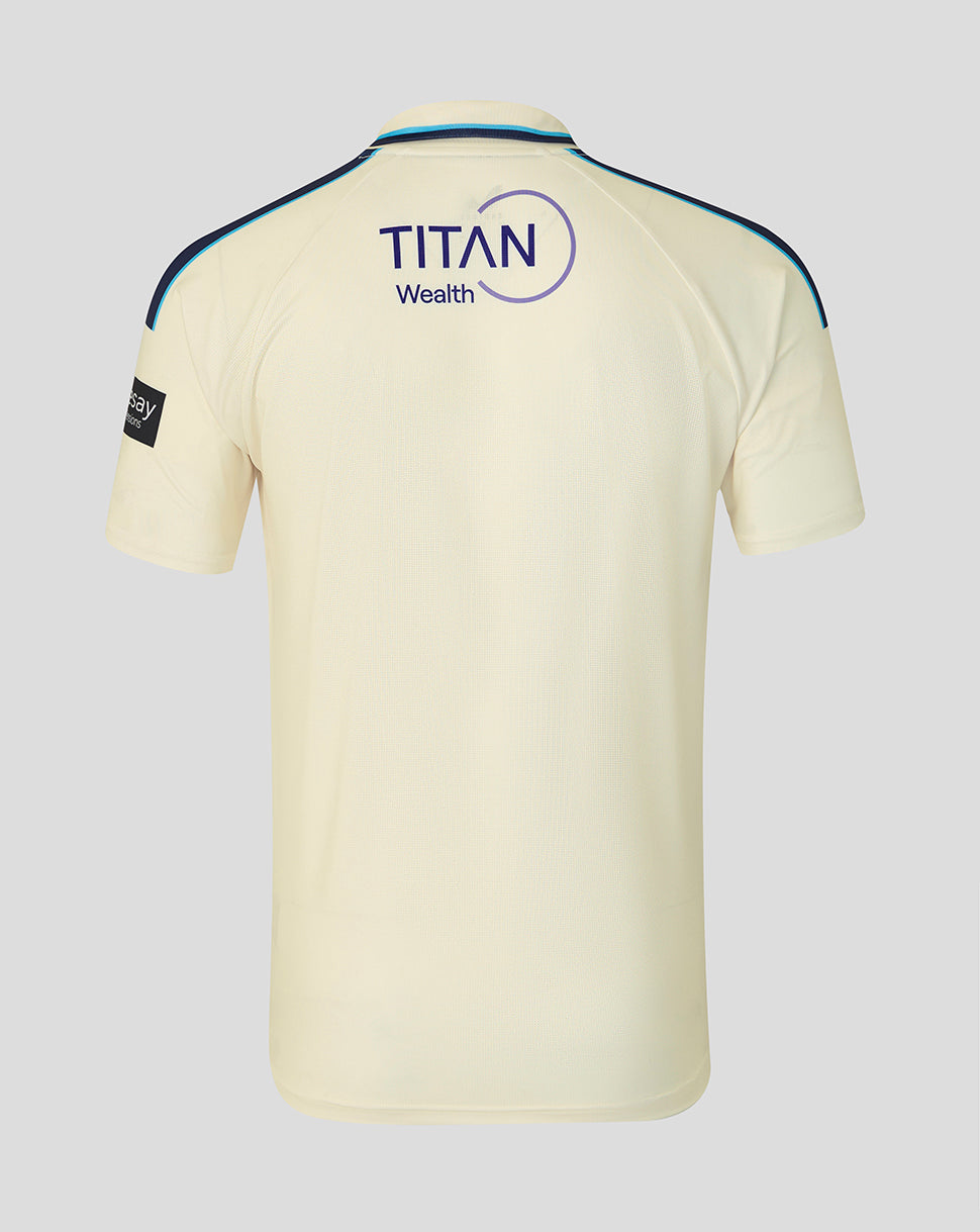 Yorkshire Cricket Men's 26/27 County Champs Short Sleeve Jersey - Cream