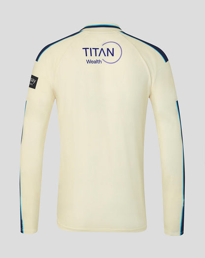 Long-sleeve shirt with 'Titan Wealth' logo on a gray background