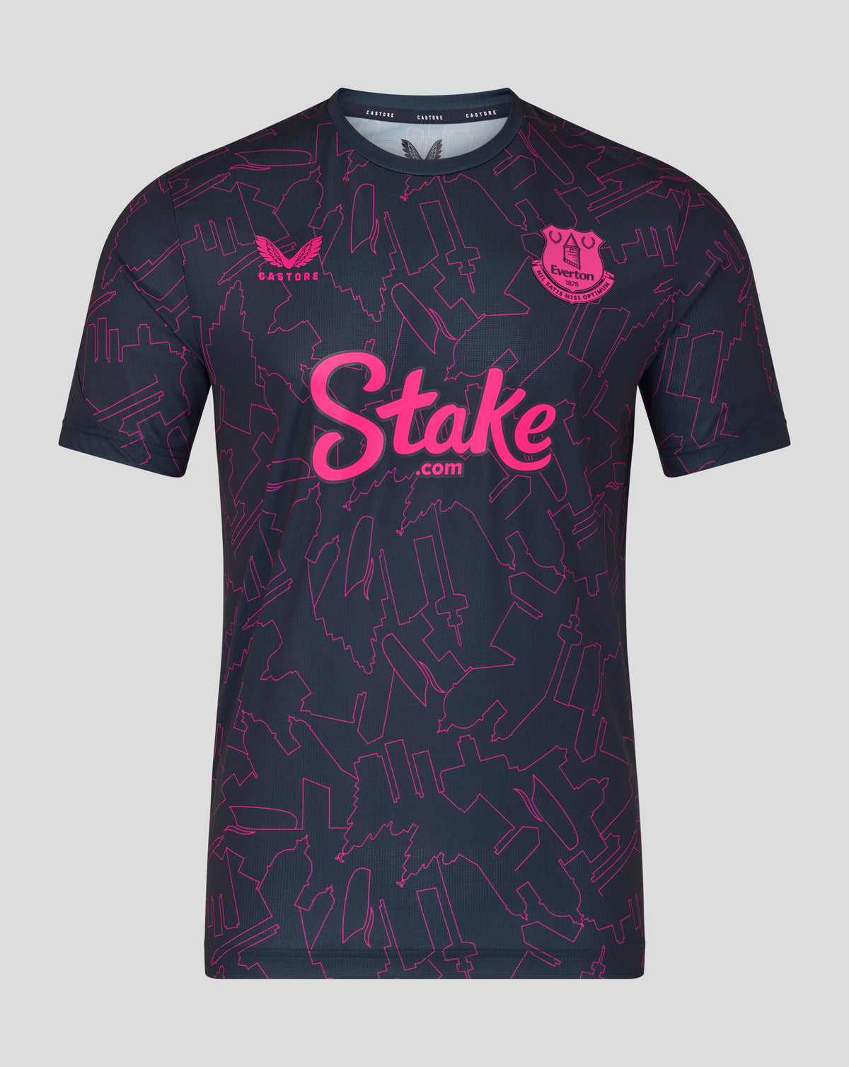 Everton FC 25/26 Men's At Night Pre Match T-Shirt - Baritone Blue/Beetroot Purple