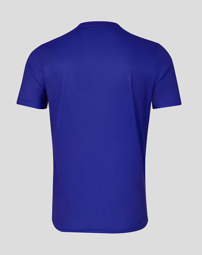 Blue t-shirt on a gray background