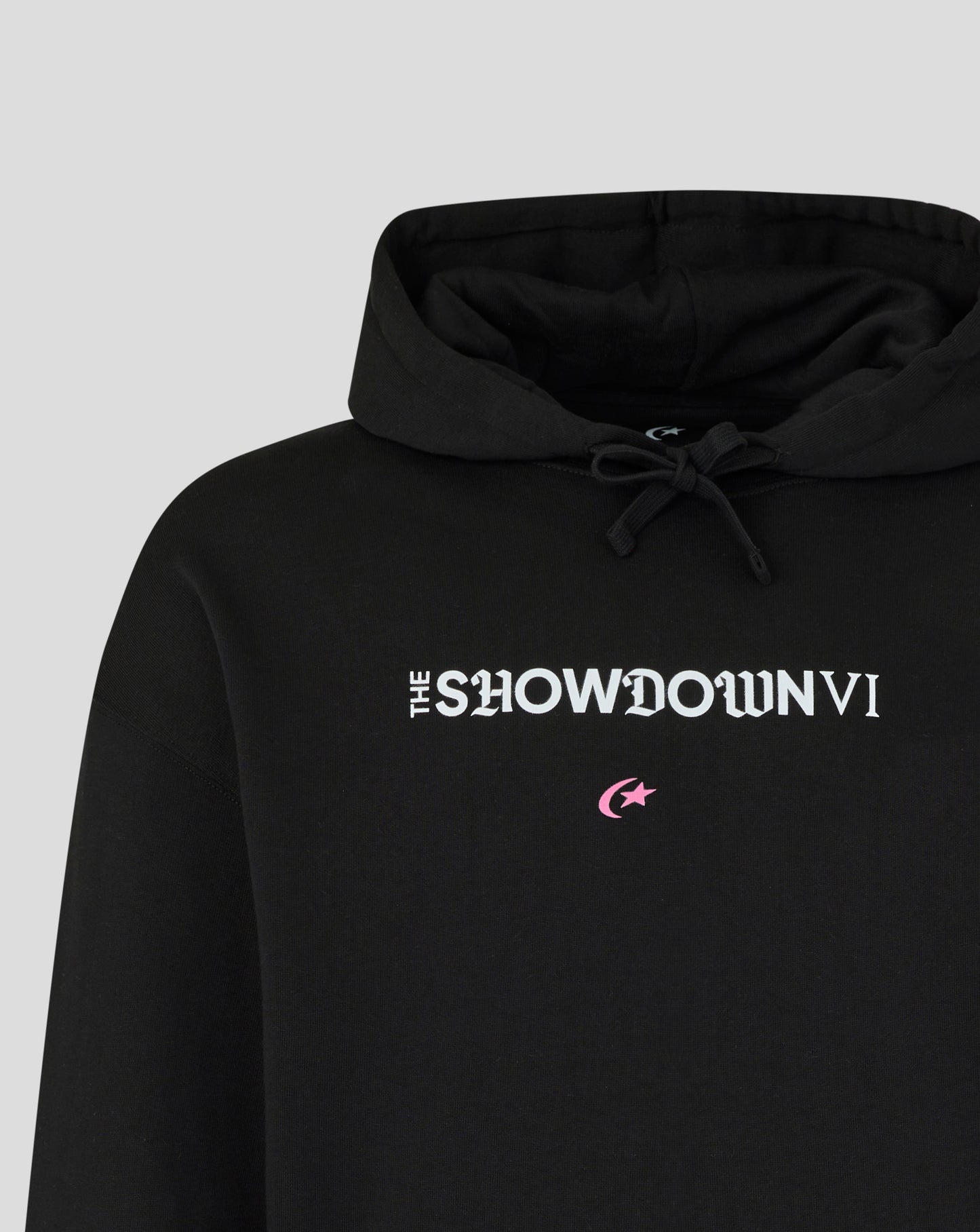 Black hoodie with 'The Showdown VI' text on a gray background