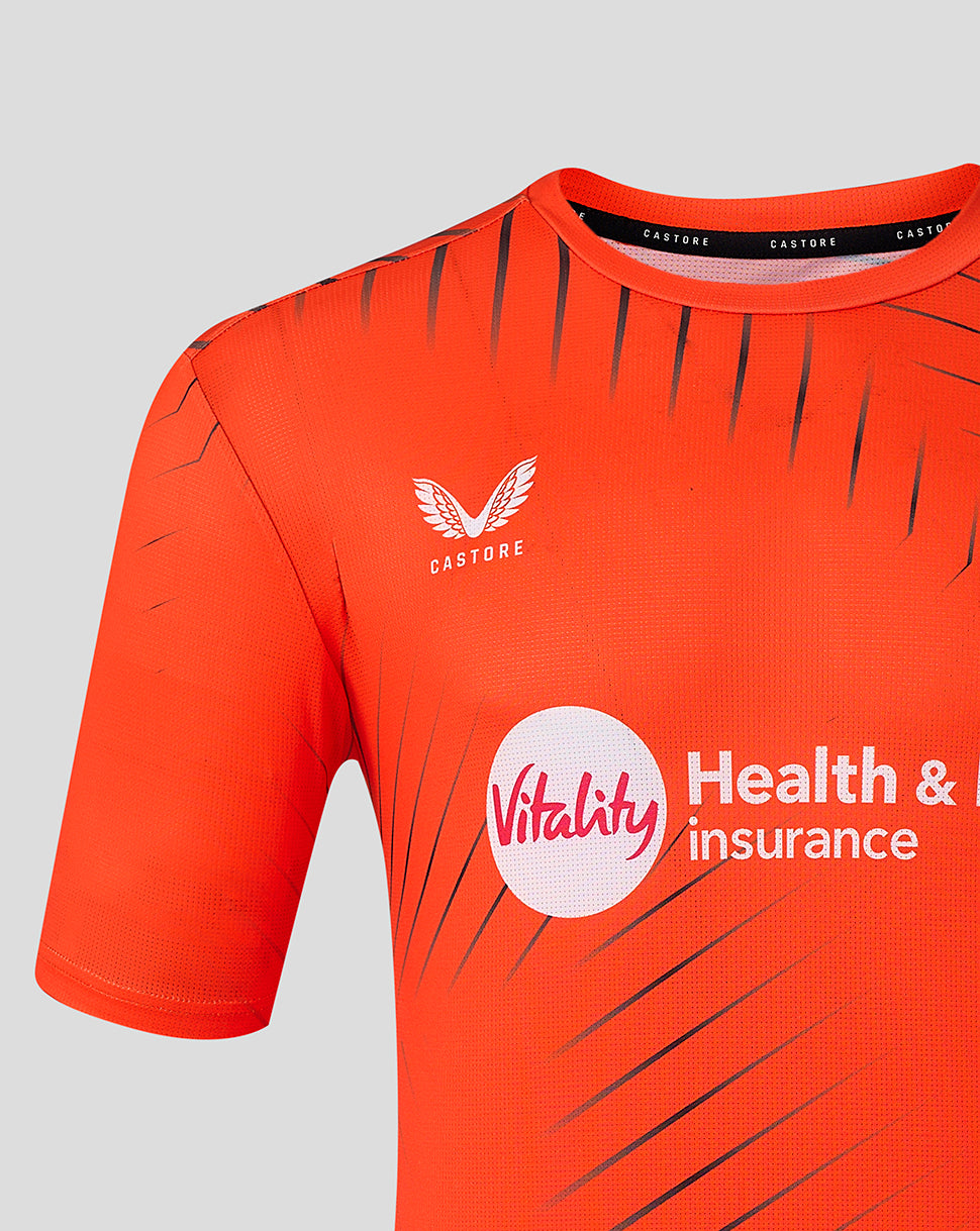 Mens Sunrisers Leeds The Hundred Short Sleeve Training T-Shirt 2026 - Orange
