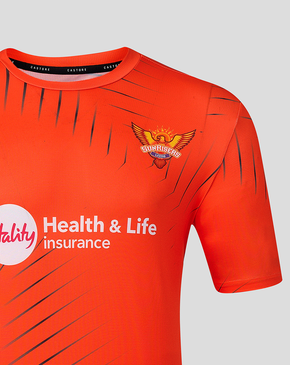 Mens Sunrisers Leeds The Hundred Short Sleeve Training T-Shirt 2026 - Orange